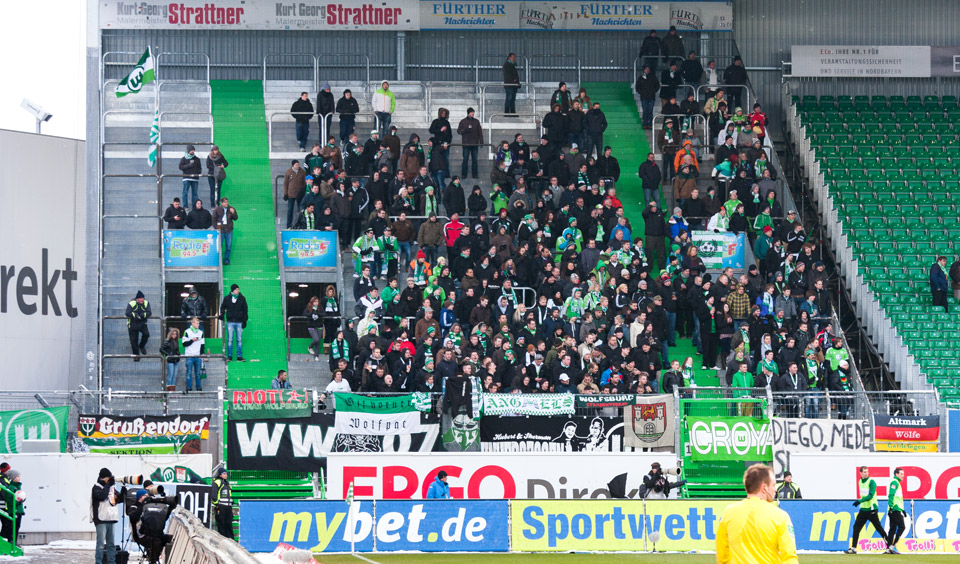 Fürth – Wolfsburg Gästeblock
